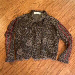 Vintage Havana Est 1954, jacket, size, small, leopard print, Jean jacket